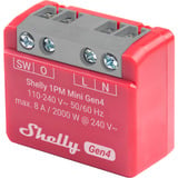 Shelly 1PM Mini Gen4, Stafetter Rød