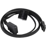 SilverStone CP10 0,5 m Interne Strømkabler, Adapter Sort, 0,5 m, SATA 6-polet Slimline, Hanstik, Hanstik, Sort