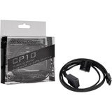 SilverStone CP10 0,5 m Interne Strømkabler, Adapter Sort, 0,5 m, SATA 6-polet Slimline, Hanstik, Hanstik, Sort