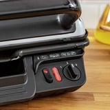 Tefal GC3050 kontaktgrill Sølv/Sort, Sort, Metallic, Titanium, Rustfrit stål, Rektangulær, Stegeplade, 600 cm², Hængslet låg, Fastlåsningslåg