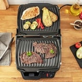 Tefal GC3050 kontaktgrill Sølv/Sort, Sort, Metallic, Titanium, Rustfrit stål, Rektangulær, Stegeplade, 600 cm², Hængslet låg, Fastlåsningslåg