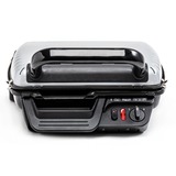 Tefal Ultra Compact 600 Classic GC3050, Kontaktgrill Sølv/Sort, Sort, Metallic, Titanium, Rustfrit stål, Rektangulær, Stegeplade, 600 cm², Hængslet låg, Fastlåsningslåg