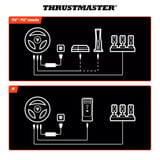 Thrustmaster T248R Kulfiber USB Rat + Pedaler Analog/digital PC, PlayStation 4, PlayStation 5 Sort, Rat + Pedaler, PC, PlayStation 4, PlayStation 5, Knappen Tilstand, Knappen Menu, D-måtte, Analog/digital, Hybrid drive, Ledningsført