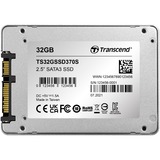 Transcend 370S 2.5" 32 GB Serial ATA III MLC, Solid state-drev Sølv, 32 GB, 2.5", 280 MB/s