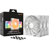 be quiet! LIGHT WINGS LX 140mm PWM High Speed 3-Pack White Computerkabinet Ventilator 14 cm Hvid 3 stk, Sag fan Hvid, Ventilator, 14 cm, 1800 rpm, 127,9 m³/t, Hvid
