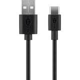 goobay USB-C opladningssæt 5 Watt, Oplader Sort