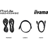 iiyama ProLite XB2495WSC-B1, LED-skærm Sort (mat)