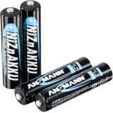 Ansmann 1321-0001 husholdningsbatteri Genopladeligt batteri AAA Nikkel-zink (NiZn) Genopladeligt batteri, AAA, Nikkel-zink (NiZn), 1,65 V, 4 stk, 550 mAh