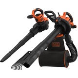 BLACK+DECKER BEBLV301-QS løvblæser 3000 W, Løvblæsere VAC/suger Sort/Orange, Rygsæk blæser, 206 km/t, 404 km/t, 268 m³/t, 72 L, Sort, Orange