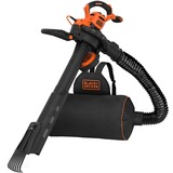 BLACK+DECKER BEBLV301-QS løvblæser 3000 W, Løvblæsere VAC/suger Sort/Orange, Rygsæk blæser, 206 km/t, 404 km/t, 268 m³/t, 72 L, Sort, Orange