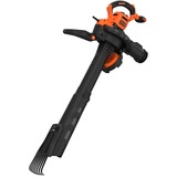 BLACK+DECKER BEBLV301-QS løvblæser 3000 W, Løvblæsere VAC/suger Sort/Orange, Rygsæk blæser, 206 km/t, 404 km/t, 268 m³/t, 72 L, Sort, Orange