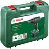 Bosch Universaldrill 18 1450 rpm Nøglefri 1,2 kg Grøn, Bore-/ skruemaskine Grøn/Sort, Pistolgreb boremaskine, Nøglefri, Grøn, 1 cm, 1450 rpm, 3 cm