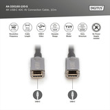 Digitus 4K USB-C AOC AV-forbindelseskabel Sort
