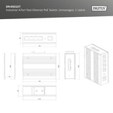 Digitus 4-port Fast Ethernet PoE industriel unmanaged, Switch 
