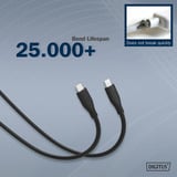 Digitus USB 2.0 silikone tilslutningskabel USB-C > USB-C Sort