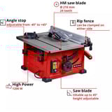 EINHELL TC-TS 8, 4340426, Tabel rundsav Rød