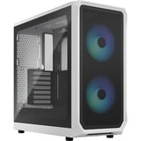 Fractal Design Focus 2 RGB White TG Clear Tint, Towerkabinet Hvid