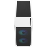 Fractal Design Focus 2 RGB White TG Clear Tint, Towerkabinet Hvid