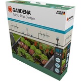 GARDENA Micro-Drip-System drypvandingssæt højbede/bed, 35 planter, Drippers Sort/grå