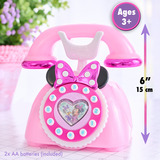 Just Play Disney Junior Minnie Mouse Telefon med lys- og lydeffekter, Rollespil 