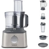 Kenwood MultiPro Compact+ FDM316SS foodprocessor 800 W 2 L Grå Indbyggede vægte Sølv, 2 L, Grå, Knapper, Dreje, 1,2 L, Plast, Metal