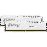 Kingston FURY FURY Beast 64GB 5600MT/s DDR5 CL40 DIMM (sæt med 2) White XMP, Hukommelse Hvid, 64 GB, 2 x 32 GB, DDR5, 288-pin DIMM