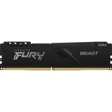 Kingston FURY FURY Beast hukommelsesmodul 16 GB 1 x 16 GB DDR4 3600 Mhz Sort, 16 GB, 1 x 16 GB, DDR4, 3600 Mhz, 288-pin DIMM