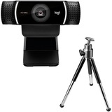 Logitech C922 PRO HD STREAM webcam 1920 x 1080 pixel USB Sort Sort, 1920 x 1080 pixel, 60 fps, 1280x720@60fps,1920x1080@30fps, 720p,1080p, H.264, USB