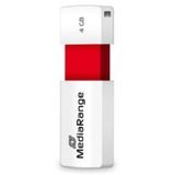 MediaRange USB-stik Hvid/Rød