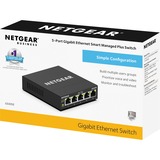 Netgear GS305E Administreret Gigabit Ethernet (10/100/1000) Sort, Switch Administreret, Gigabit Ethernet (10/100/1000)