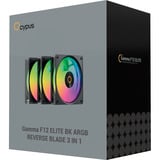 Ocypus Gamma F12 Elite ARGB, Sag fan Sort