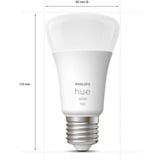 Philips Hue Startsæt: 2 x E27 pærer (1100), LED-lampe Philips Hvide Hue pærer Startsæt: 2 x E27 pærer (1100), Intelligent belysningssæt, Bluetooth/Zigbee, Hvid, LED, E27, A60