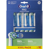 Procter & Gamble Oral-B Pro Cross Action Udskiftningstandbørstehoveder 10-pak Hvid