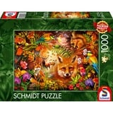 Schmidt Spiele Blomster, pels og fjer, Puslespil 