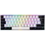 Sharkoon SGK50 S4 tastatur USB QWERTZ Tysk Sort, Gaming-tastatur Hvid/Sort, DE-layout, Kalih brun, 60%, USB, QWERTZ, RGB LED, Sort