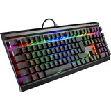 Sharkoon SKILLER SGK60 tastatur USB QWERTY Spansk Sort, Gaming-tastatur Sort, ES-layout, Kailh Box Brown, Fuld størrelse (100 %), USB, Mekanisk, QWERTY, RGB LED, Sort