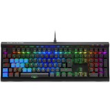 Sharkoon SKILLER SGK60 tastatur USB QWERTY Spansk Sort, Gaming-tastatur Sort, ES-layout, Kailh Box Brown, Fuld størrelse (100 %), USB, Mekanisk, QWERTY, RGB LED, Sort