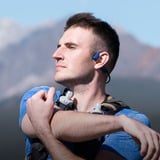 Shokz OpenRun Headset Trådløs Halsbånd Sport Bluetooth Blå, Hovedtelefoner Blå, Trådløs, 20 - 20000 Hz, Sport, 26 g, Headset, Blå