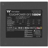 Thermaltake Toughpower GF3 1000W, PC strømforsyning Sort