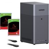UGREEN DH2300 Bundle med 2x Seagate IronWolf NAS 4 TB CMR Sort