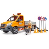 bruder MB Sprinter kommunal med lys- og lydmodul, Model køretøj Orange