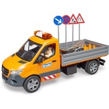 bruder MB Sprinter kommunal med lys- og lydmodul, Model køretøj Orange