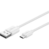 goobay Micro-USB dobbelt opladesæt 18 Watt, Oplader Hvid