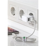 goobay Micro-USB dobbelt opladesæt 18 Watt, Oplader Hvid
