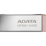 ADATA UR350-64G-RSR/BG, USB-stik nikkel/Brown