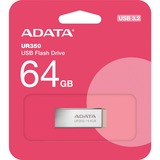 ADATA UR350 USB-nøgle 64 GB USB Type-A 3.2 Gen 1 (3.1 Gen 1) Brun, USB-stik nikkel/Brown, 64 GB, USB Type-A, 3.2 Gen 1 (3.1 Gen 1), 100 MB/s, Uden hætte, Brun