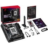 ASUS ROG STRIX B850-I GAMING WIFI AMD B850 Sokkel AM5 mini ITX, Bundkort AMD, Sokkel AM5, AMD Ryzen 7000 Series, AMD Ryzen 8000 Series, AMD Ryzen 9000 Series, Sokkel AM5, DDR5-SDRAM, 96 GB