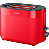 Bosch TAT2M124 brødrister 6 2 skive(r) 950 W Rød Rød, 2 skive(r), Rød, Plast, Niveau, Dreje, 950 W, 220 - 240 V
