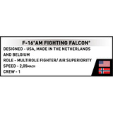 COBI F-16AM Fighting Falcon, Bygge legetøj 