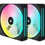 Corsair iCUE LINK QX140 RGB 140 mm PWM blæser, Sag fan Sort